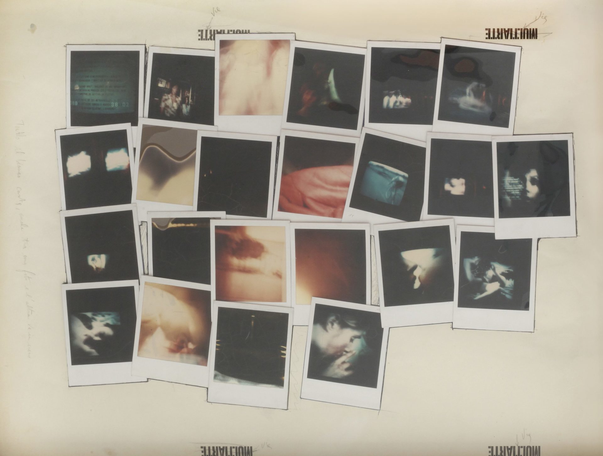 Mario Schifano Senza titolo Polaroids 1973 74 23 polaroids su cartoncino cm. 53 x 73 scaled - Milano Photofestival